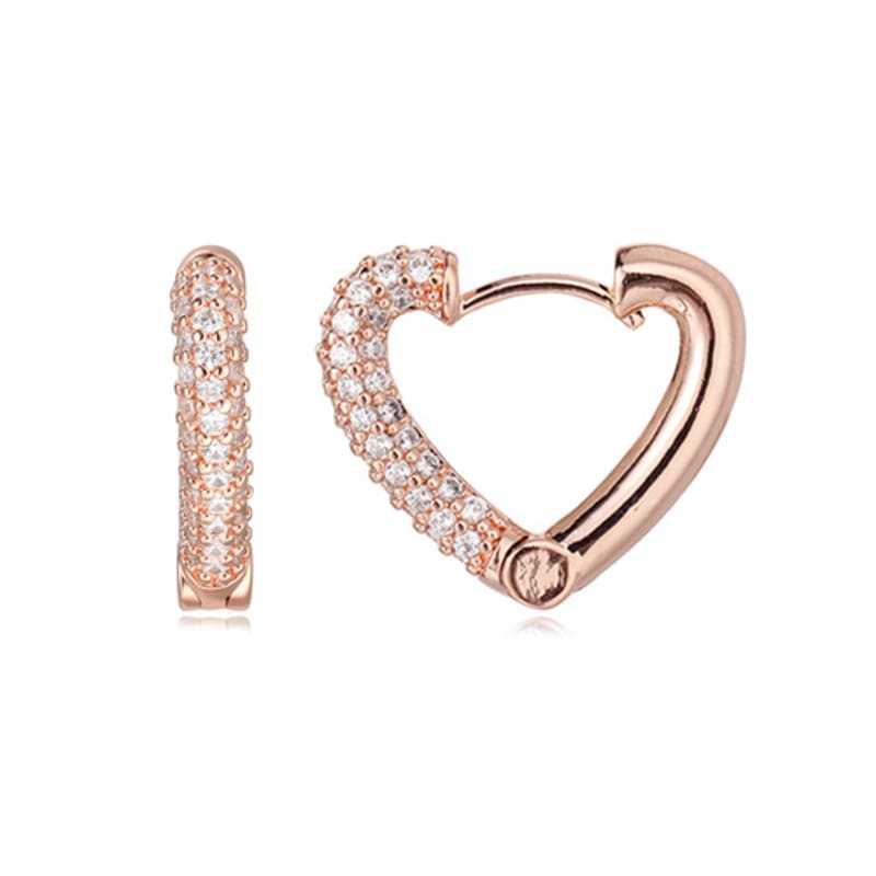 WESTISLAND Stone Heart One-Touch Earrings RG_WI5113425