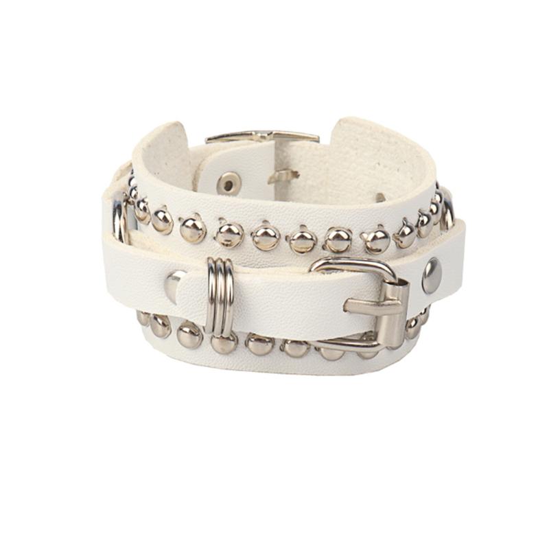 1 Stück Punk Goth Rock spitze Nieten Kegel Nieten Leder Manschette Armband Für Männer Hip Hop Frauen klobiges Armband Pulseras Schmuck