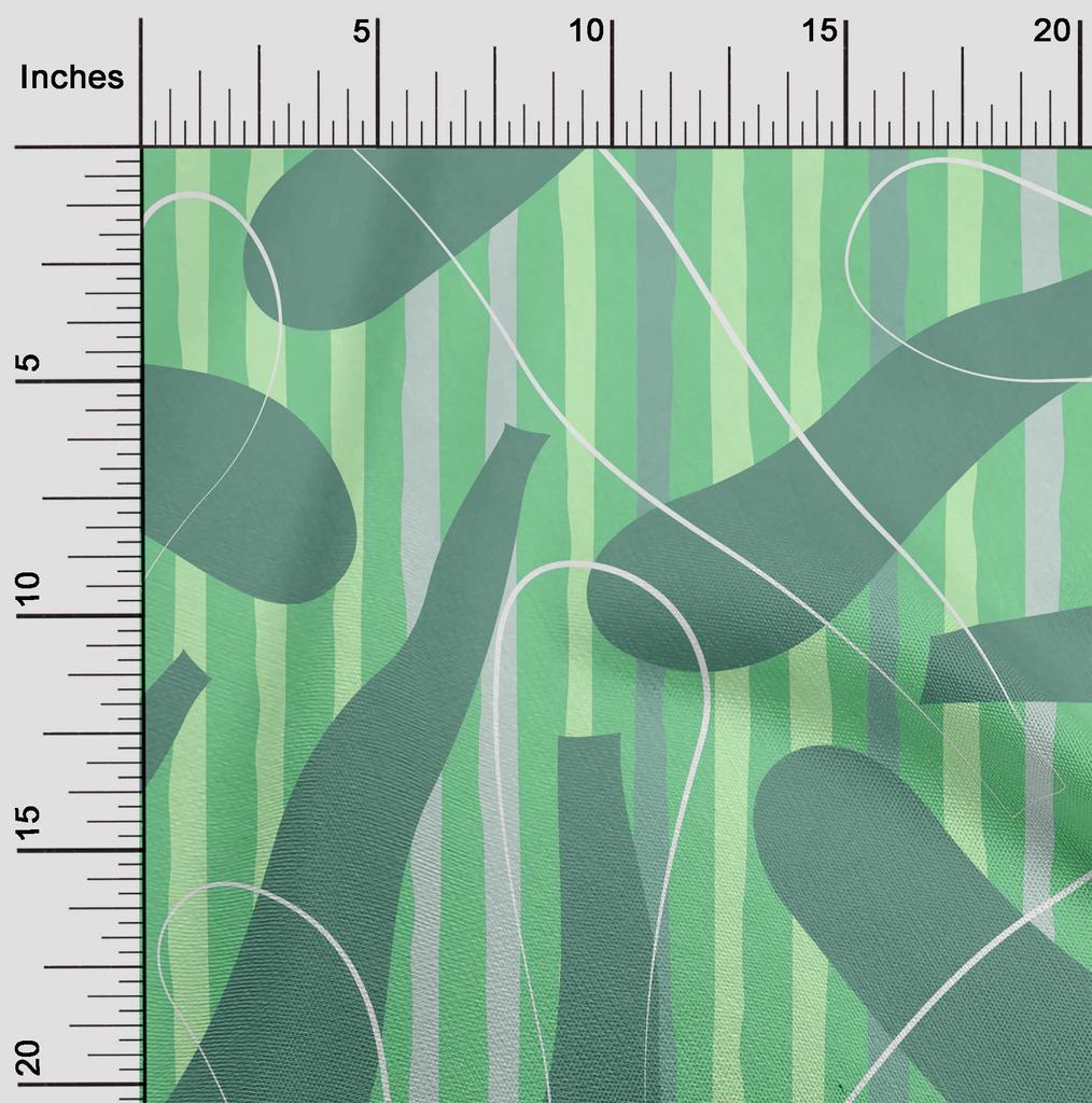 oneOone Bumbac Elastic Verde Teal Închis Material de Cusut Petale Geometrice Doodled Material Imprimat La Yard 40 Inch
