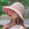 Women Acrylic Blend Straw Hat Women's Wide Brim Summer Beach Sun Simple Design Foldable Lady Braided Floppy for Outdoor Travel Vacation Trendy