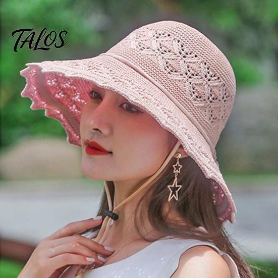 Women Acrylic Blend Straw Hat Women's Wide Brim Summer Beach Sun Simple Design Foldable Lady Braided Floppy for Outdoor Travel Vacation Trendy