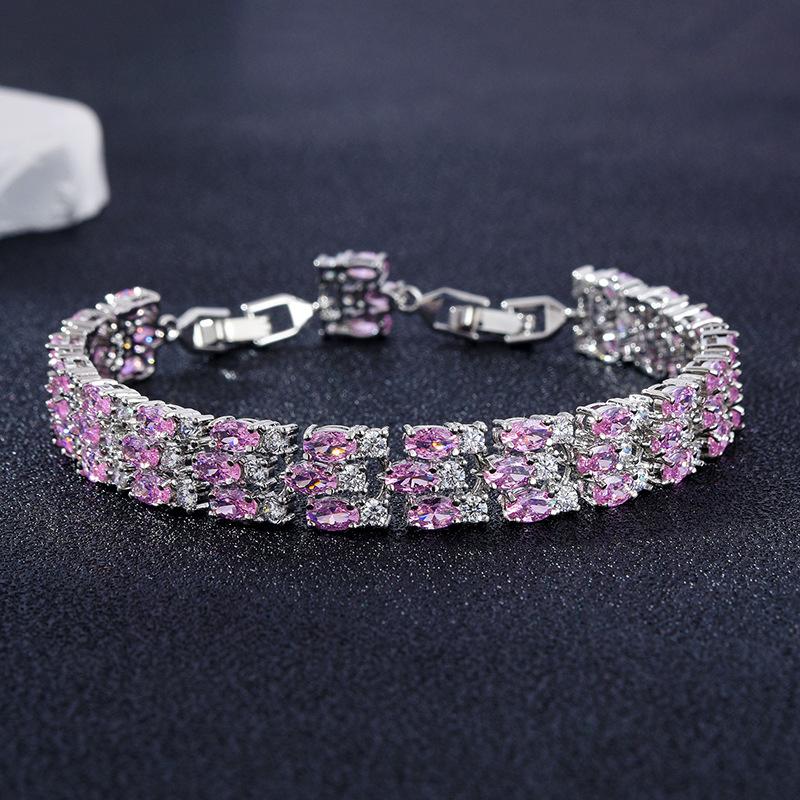 Wind Zircon Bracelet Copper Inlaid With Diamonds Jewelry Unisex Square Geometric Bracelet