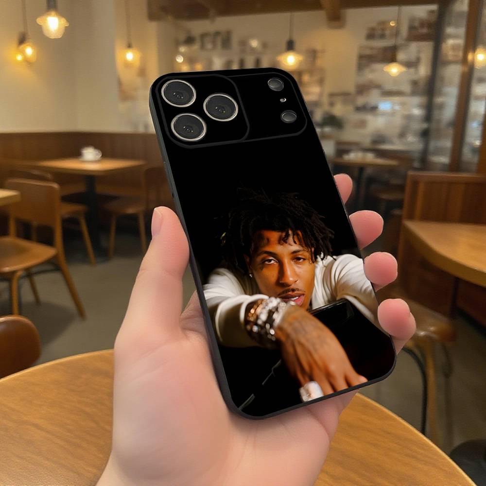 Rapper Y-YoungBoy Phone Case For iPhone 17,16,15,14,13,12,11,Pro,XS,Max,XR,Plus,E,SE4,Mini Black Soft Cover