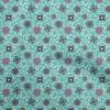 oneOone Cotton Flex Blue Fabric Asian Suzani  Fabric For Sewing Printed Craft Fabric By The Yard 40 Inch