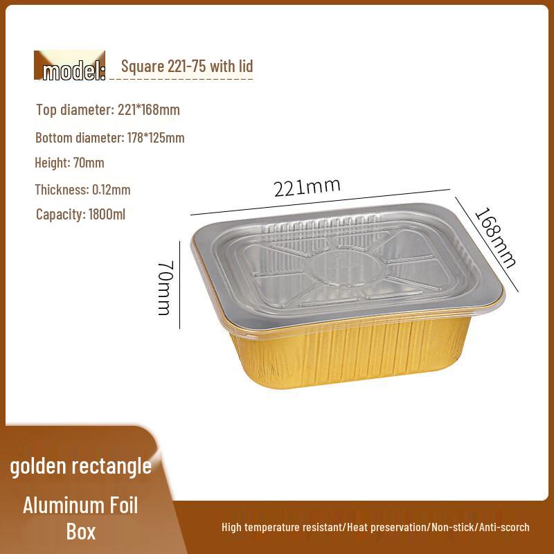 Aluminum Foil Air Fryer Tray with Lid