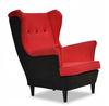 Wingback Armchair ARI DUO Scandinavian Red Black Velvet