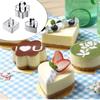 3PCS Stainless Steel Dessert Mold Set Heart Square Flower Shapes DIY Cake Ring for Baking Mousse Cheesecake Pastry Decoration