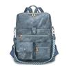 PU Backpack Multi Pocket Zipper Closure Casual Daypack for Women Daily Travel