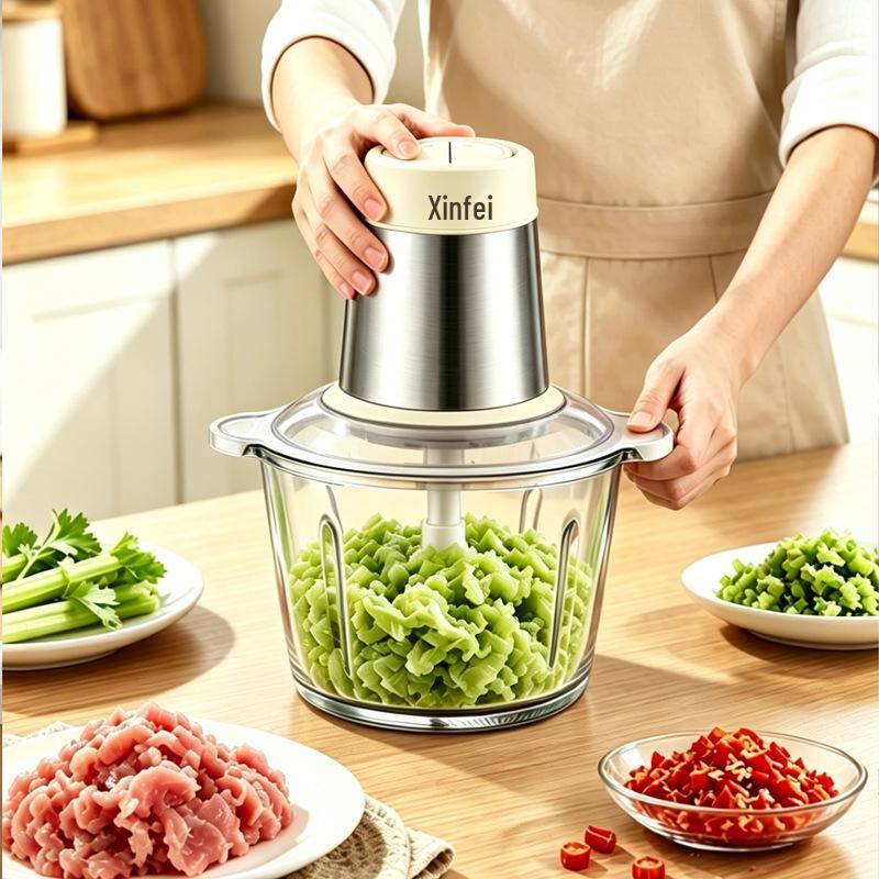 Xinfei Stainless Steel Multi-Function Electric Meat and Vegetable Grinder for Home and Commercial Use