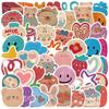 50 Cartoon Oil Painting Bear Graffiti Stickers Decorate Ipad Suitcase Notebook Diy Waterproof