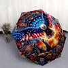 American Pride Eagle Flag Ornament Decorative Circle Wall ArtUmbrella with Cute Design,Portable 3-Fold Compact Umbrella for Men&Women,Valent