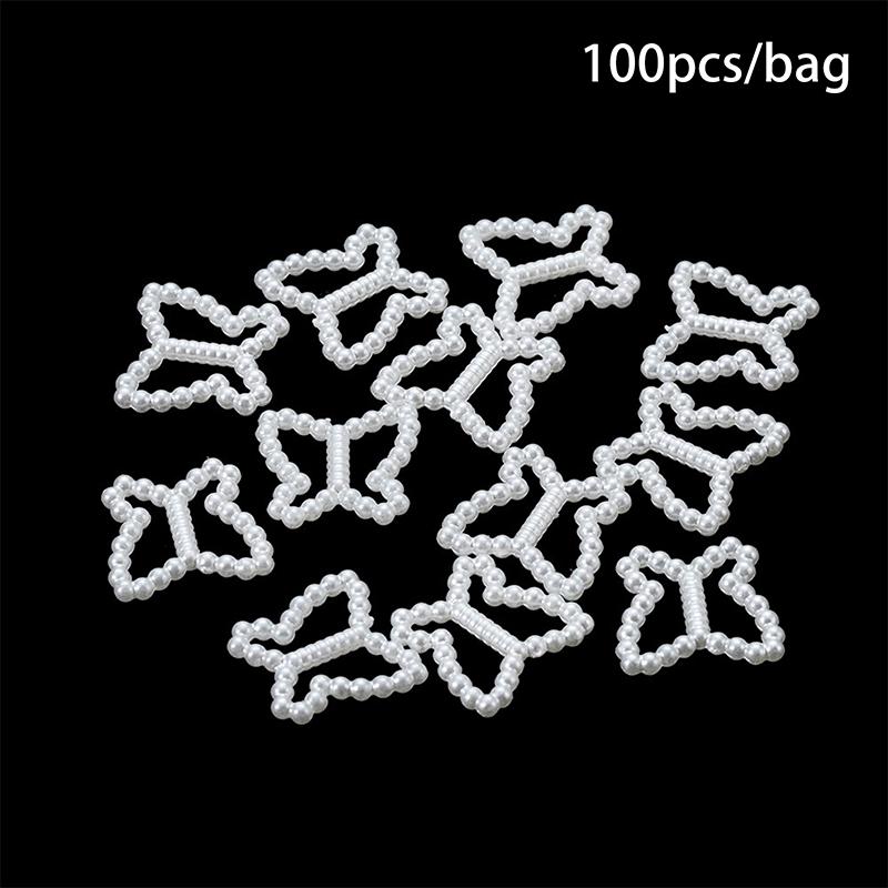 100 st/parti Imitationspärlor Blomma Hjärta Stjärna Måne Mellanläggspärlor För Smyckestillverkning Armband Berlocker Örhänge