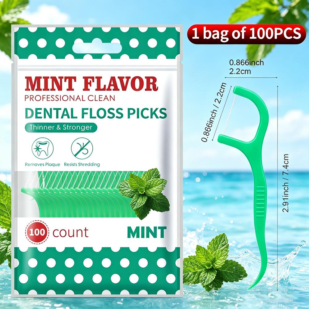 

100/330/660PCS Interdental Cleaning Floss Sticks Mint Ultra Smooth Wear-Resistant Floss Picks Home Daily Oral Hygiene Products