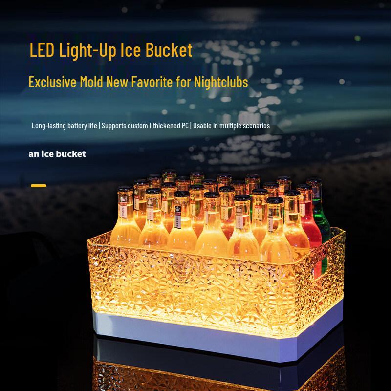 ZISIZ Luminous Glass Ice Bucket