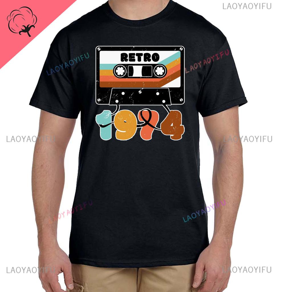 Born in Vintage 1974 Limited Edition Cassette T Shirt  51th Birthday Gifts  Years Old Vintage 1974 High Quality TShirt Tops