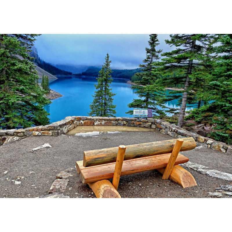 Plakát s krajinou Banffu: Závěsný dekorační předmět z kraftového papíru v rámu