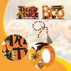 Halloween Tiered Tray Decor Bead Garland Creepy Ornament Spooky Rustic Halloween Decor Wooden Signs for House Showcase Shelf