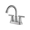 TLXT Brushed Stainless Steel Double Handle Basin Faucet