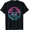 Palm Tree Retro Sunset Summer Beach Vintage Tropical Graphic T-Shirt