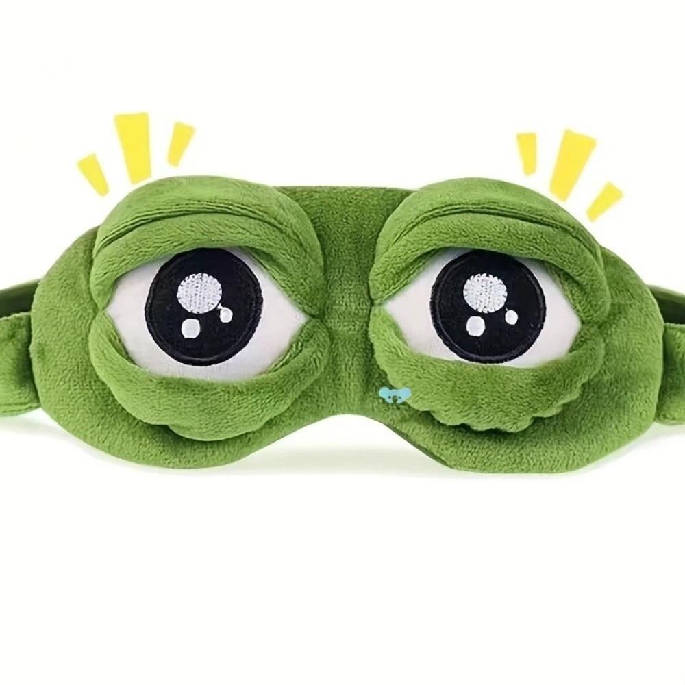 Green Big Eyes Plush Sleep Mask Cartoon Plush Sleeping Eye Cover Lovely 3D Eye Mask  Dream Night