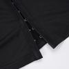 European & American Sexy Hollow Stand Collar High Slit Short Sleeve Long Dress
