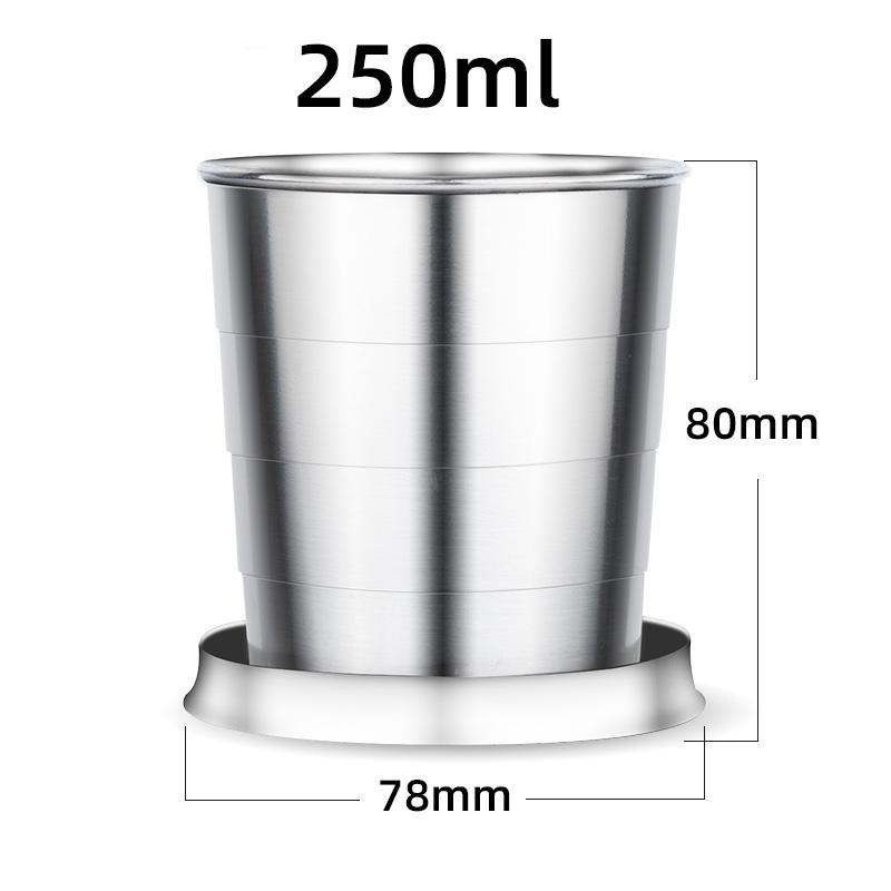 

GIANXI Stainless Steel Folding Cup Portable Retractable Travel Mug for Outdoor Coffee Water Drink Cup