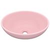 VidaXL Luxury Oval Washbasin Countertop Washbasin Toilet Hand Basin Bathroom Cosmetic Room Home Interior Pink 146922