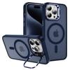 Étui de protection pour appareil photo plaqué pour iPhone 15 Pro Max 14 Plus 13 12 11Pro Max Magsafe Coque arrière mate magnétique