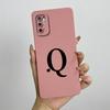 For Xiaomi Redmi Note 10 5G Case Redmi Note 10T 5G Cover M2103K19G Cute Initial Letters Square Phone Case Shockproof Back Cover
