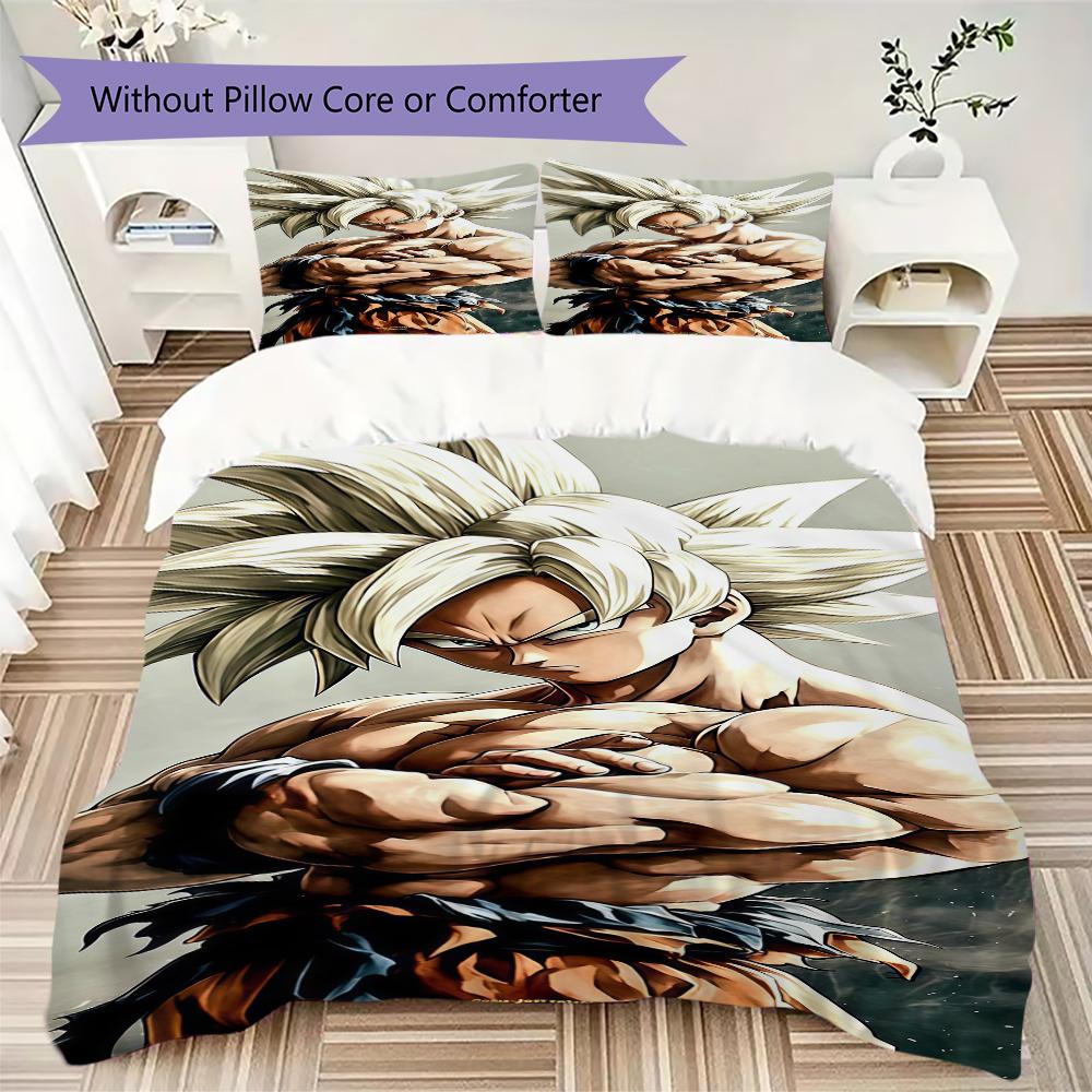 Son Goku Duvet Cover, 3pcs Bedding Set, Digital Print, No Filling, Multi-Size, Kids Gift -HYQ21