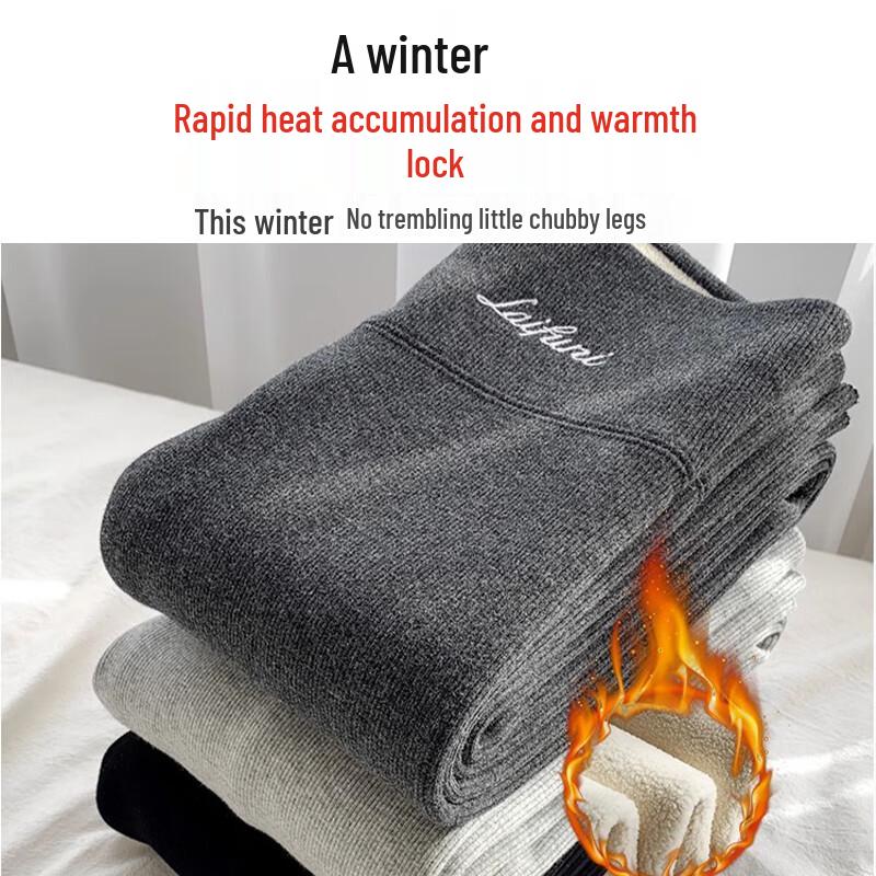 LANGSHA Women's Thickened Fleece Lined High-Waist Stirrup Leggings