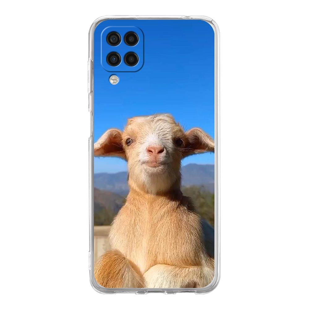 Phone Case For Samsung Galaxy A13 A33 A35 A55 A73 A53 A23 A51 A71 A21S A72 A31 A41 A05s A03S A15 A25 5G Cover Cartoon Cute Goat