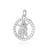 Zodiac Sign Copper Zricon Charm Round Constellation Capricorn Taurus Aries Pendant for Bracelet Necklace Making