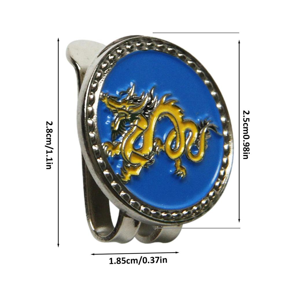 New Golf Ball Mark+Golf Hat Clip Zodiacs Design Magnetic Alloy Marker Golf Accessories Rat Ox Tiger Rabbit Dragon Snake Horse
