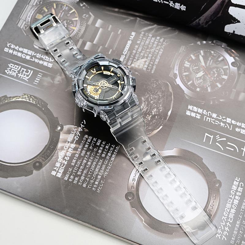 För Casio G-Shock GA-100/110/120 GD-100/110/120 GAX-100 GLS-100 Silikonarmband Boettsats Transparent Sportklocka Armband
