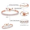 Adjustable Colorful Birthstone Tennis Bracelet for Women Multicolor CZ Crystal Wedding Birthday Gift Hand Jewelry