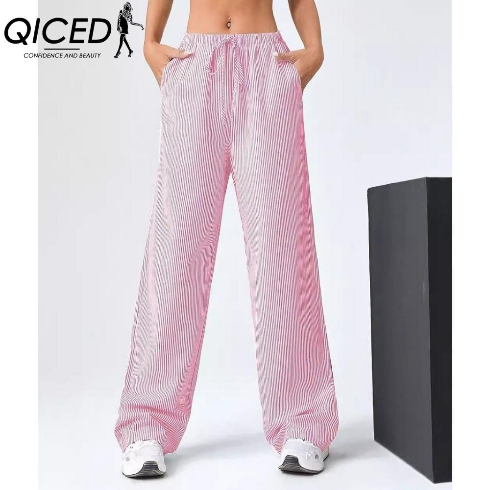 

QICED Женские модные повседневные брюки и капри XXL розовый
