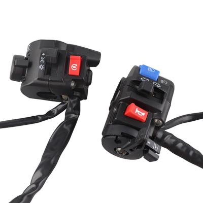 1 Pair 12V Universal 7/8inch Motorcycle Handlebar Switch Horn Turn Signal Light Start Control Switch
