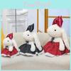 Plüschhasenpuppe mit Schmetterlingsschleife für Kindergeschenke und Heimdekoration