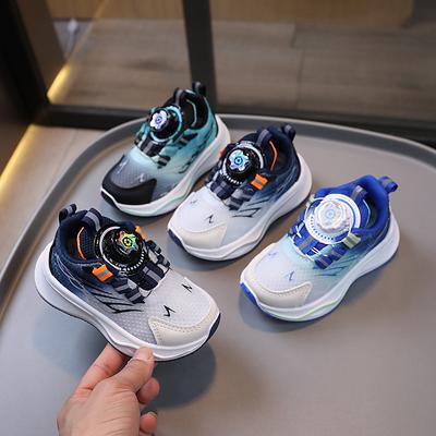 Children's Knob Shoes 2025 Spring New Baby Girl Shoes Children's Breathable Running Shoes Boys Casual Shoes Sports Shoes