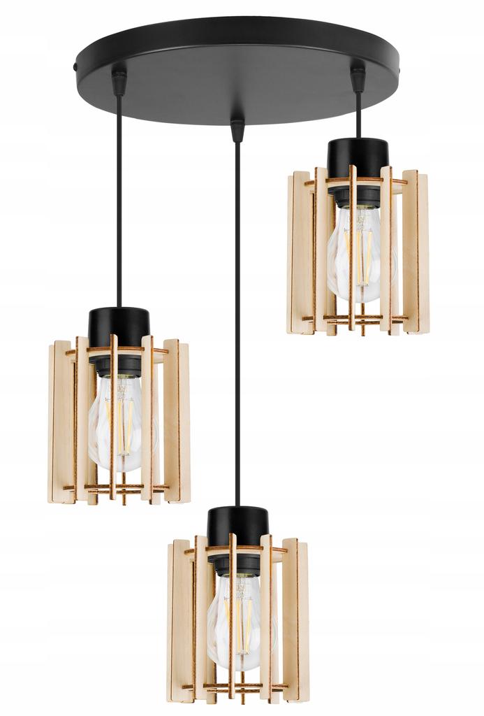 MODERN WOODEN LED CEILING HANGING LAMP