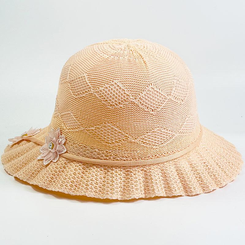 Straw Hat Women's Summer Sun Hat Fashionable Seaside Sun Protection Flower Large Brim Sun Protection UV Resistant Beach Hat