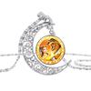 Beauty And The Beast Glass Bead Pendant Necklace For Friends Gift