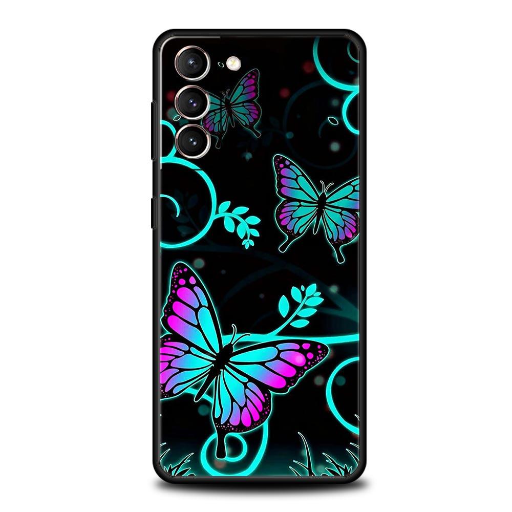 

Модный чехол для телефона с милой бабочкой для Samsung Galaxy S24 S23 S22 S20 Ultra S21 FE 5G S10 S9 Plus S10E, мягкий силиконовый чехол Samsung S23 Plus