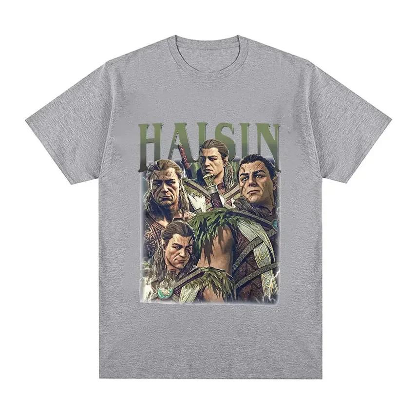 Vintage Astarion Halsin Baldurs Gate 3 Printed Graphic T-shirt Men's and Women's Short Sleeve T-shirt Men's Clothing Harajuku