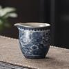 Antique Sancai Blue & White Gaiwan Kung Fu Tea Set: Cultivable Crackle Ceramic Tea Bowl & Large Cup
