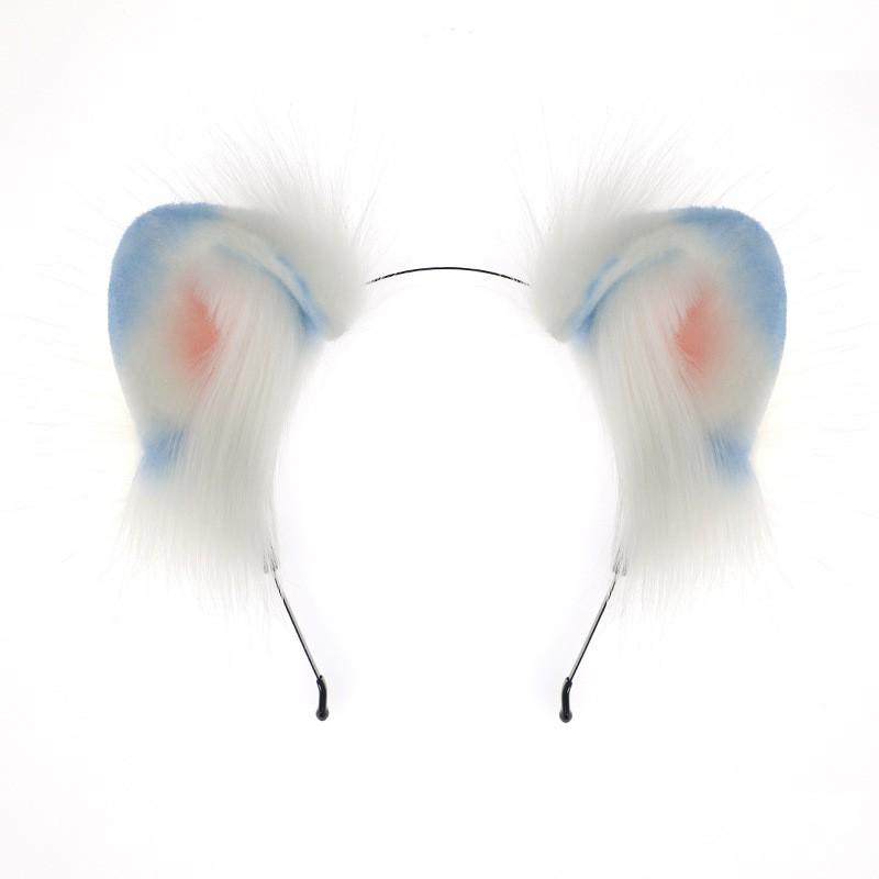 Fluffy Cat Ear Headband Cosplay Anime Convention Lolita Kawaii Costume Accessory Handmade Plush
