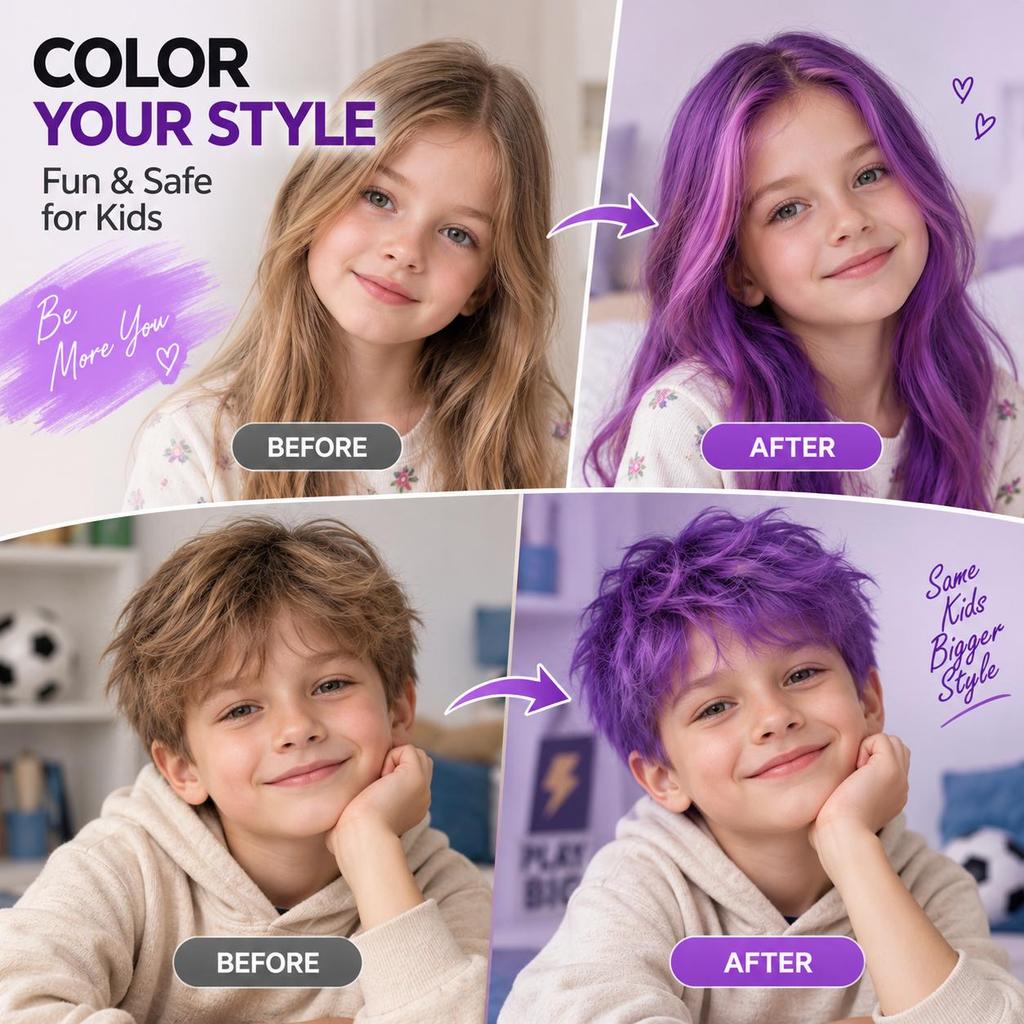 SEVICH 3pcs/Lot Temporary Hair Color Spray, Washable Instant Hair Dye Spray, Hair Coloring Spray for Men Women , 8 Colors for Party Cosplay Halloween
