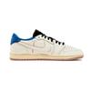 Travis Scott X Jordan Air Jordan 1 Honor Travis Scott X AJ1 Low Cushioning Low Top Vintage Basketball Shoes Unisex DZ4137-700(Team1698-)