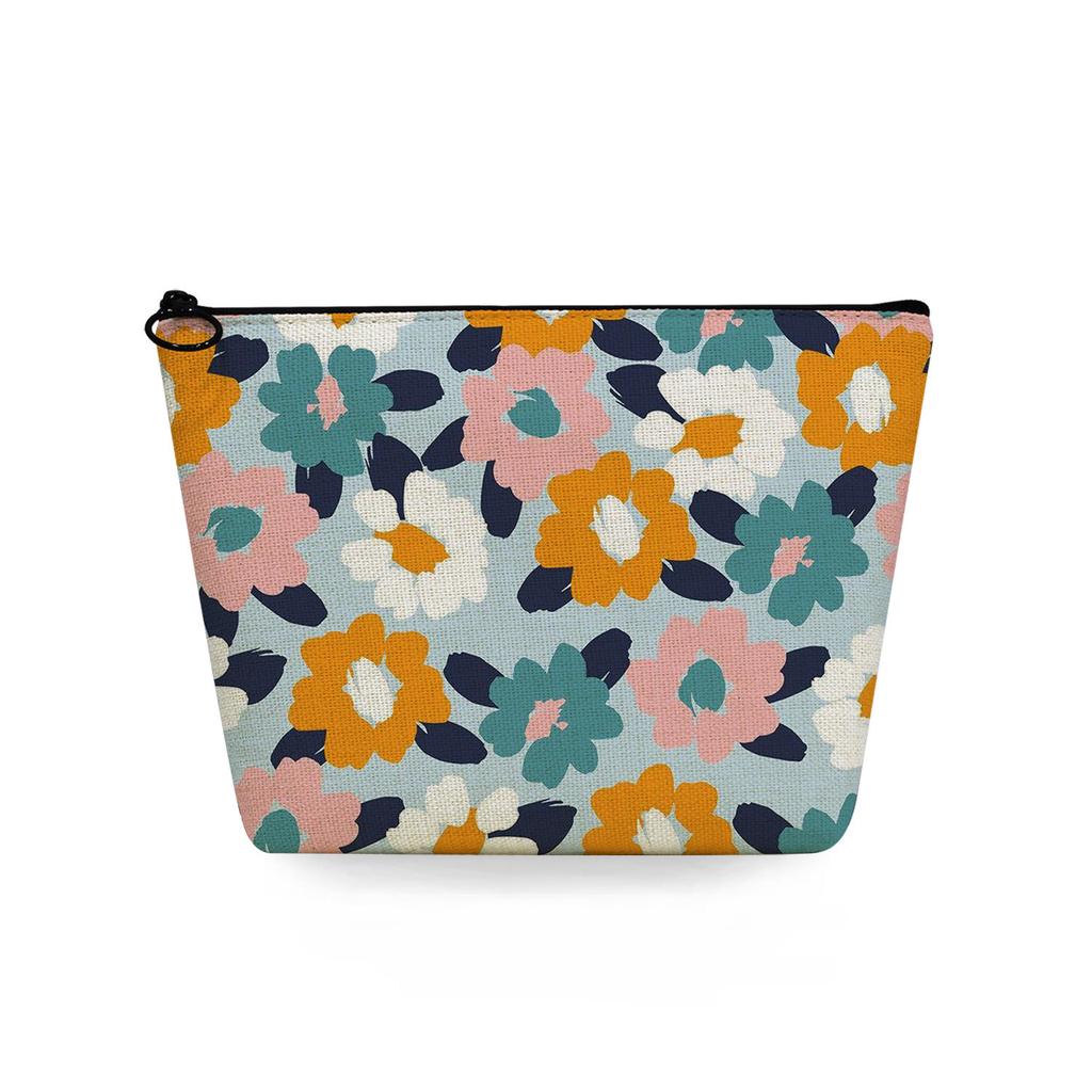 Women Flower Print Cosmetic Bag Toiletries Organize Travel Storage Case 6747